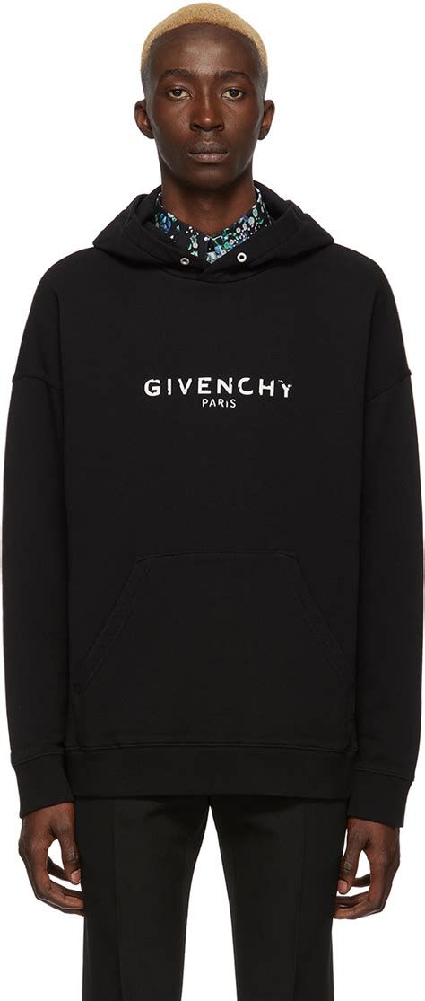 black givenchy hoodie mens|Givenchy black and beige hoodie.